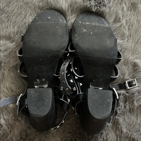 Betsey Johnson Black Strappy Studded Sandals - Picture 5 of 5